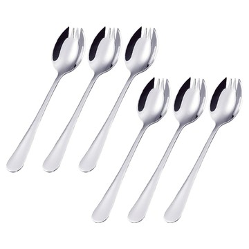 AHOYE 不鏽鋼水果點心叉6件組 17cm  1組  不鏽鋼色