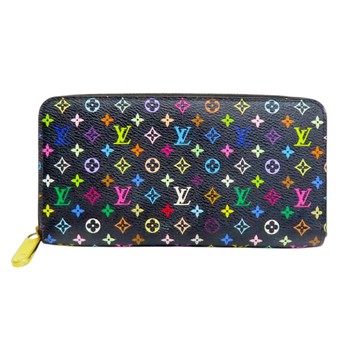 LOUIS VUITTON LV 路易威登 村上隆 黑彩PVC 拉鍊長夾 M60275 【二手名牌BRAND OFF】
