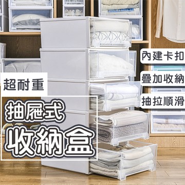 🔥免運🔥抽屜收納盒 透明抽屜式 大容量抽屜盒 透明抽屜 收納盒 45L 抽屜櫃 可疊加 大尺寸 收納箱 抽屜櫃 台灣出貨
