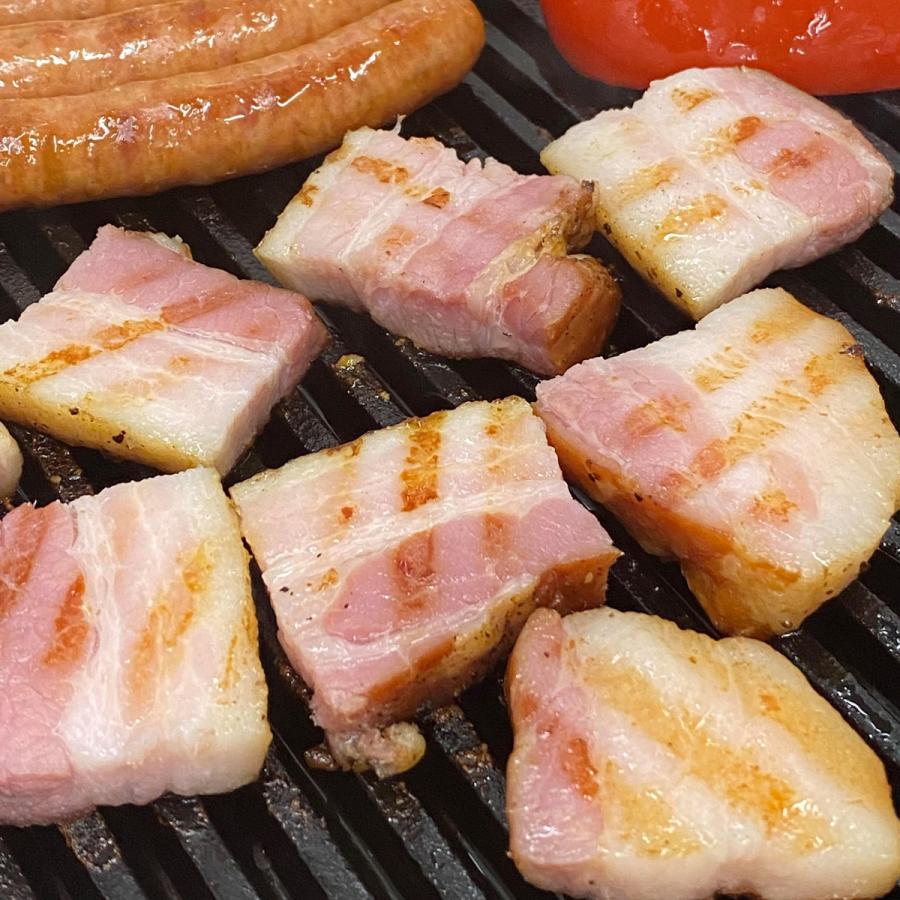 熟成バラベーコン300g（肉質の良いフランス産豚バラ肉使用） バラベーコン 豚バラ肉 豚肉 パスタ 燻製ベーコン ブロック ギフト