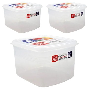 NAKAYA C型保鮮盒 K123 1.2L  1個容器 + 1個蓋子  3個  1組