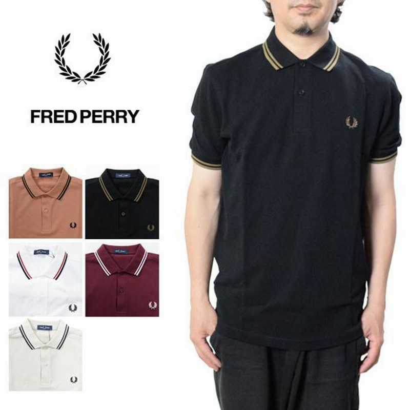 フレッドペリー ポロシャツ ライン入り鹿の子 半袖 FRED PERRY M3600