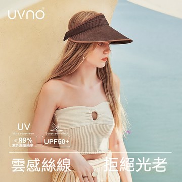 【官方正品】KK&uvno防曬草帽 遮陽空頂太陽帽子 女海邊戶外出遊防曬帽 大帽檐防紫外線太陽帽 成人遮陽帽