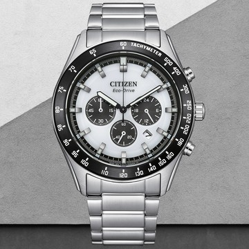 CITIZEN星辰 Chronograph系列 光動能 時尚計時腕錶 43mm / CA4674-58A