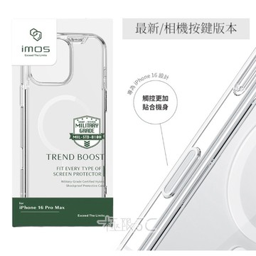 imos 軍規防摔手機殼 相機按鍵 16 Pro Max 磁吸手機殼 iphone 16防摔殼 16plus磁吸殼