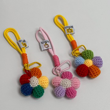 【Aa.chic】多巴胺彩色小花朵掛件(三色).配件/小花朵/彩色/多巴胺/吊飾/掛件/可愛【CLs3981】