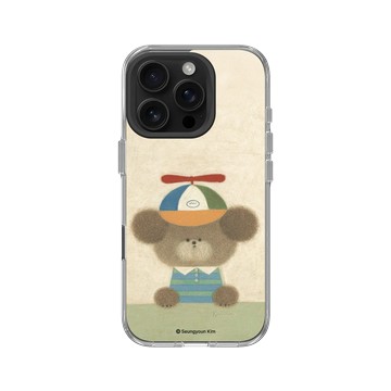 iPhone 16 Pro Clear Case（相機按鈕） 透明 - Seungyoun Kim - 戴風車帽的小狗