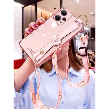 適用realmeV25手機殼真我V25腕帶5G保護硅膠套RMX3475斜挎掛繩全包防摔oppo軟殼oppov外殼v255g女realme創意