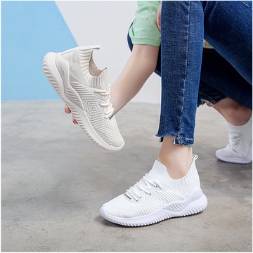 秋季新款百搭運動鞋女ins透氣飛織女鞋學生休閑跑步鞋子