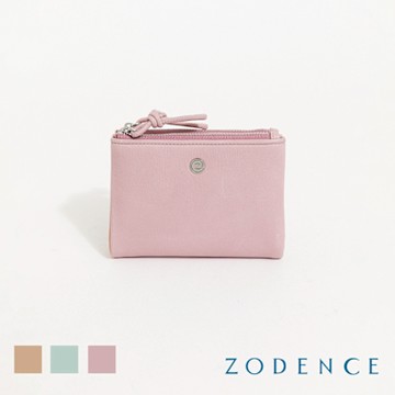 ZODENCE NUDE進口真皮對開雙拉鍊中夾-多色