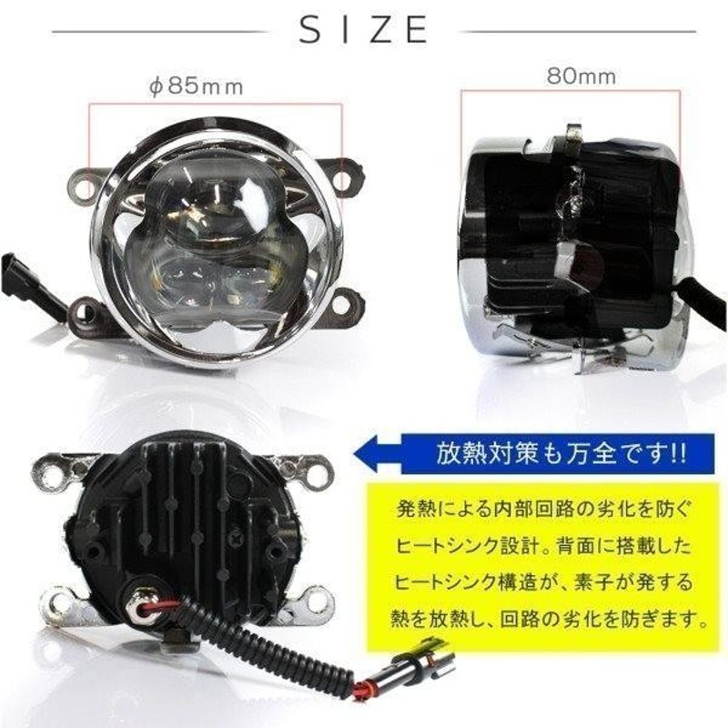 日産 ルークス ML21S カスタム LEDフォグランプ ユニット 後付け LEDフォグライト | LINEショッピング