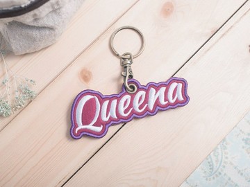 【Spark】=繽紛平繡= 客製 專屬鑰匙圈/刺繡/吊牌 中英文字皆可