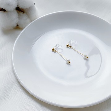 SL319 Light you up 簡約珍珠耳環(穿/夾)耳環