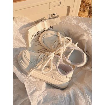 蓓爾小白鞋女2025新款夏季奶呼呼女款板鞋原創小眾顯瘦學生跑步鞋