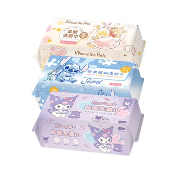 小熊維尼加厚洗臉巾 史迪奇 酷洛米抽取式洗臉巾【ONEDER 旺達】