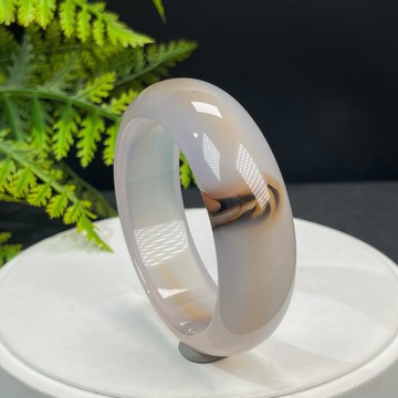 優質 溏心景觀瑪瑙手鐲 61MM 高冰透凈體起剛意境飄花 美觀大方