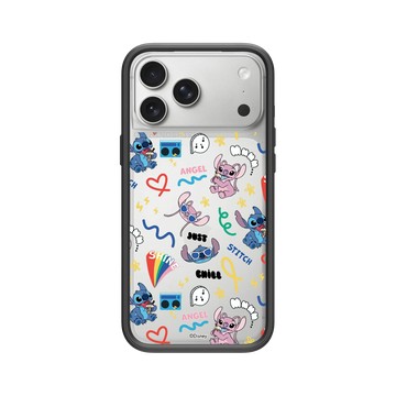 iPhone 17 Pro Max Mod NX -邊框背蓋組合 (相機按鈕) 黑 - 迪士尼-史迪奇 Disney Stitch - 熱帶音樂系列-慶祝