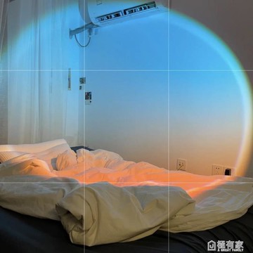 機器人落日燈氛圍燈夕陽紅投影可愛小夜燈充電網紅拍照視頻攝影燈 99購物節