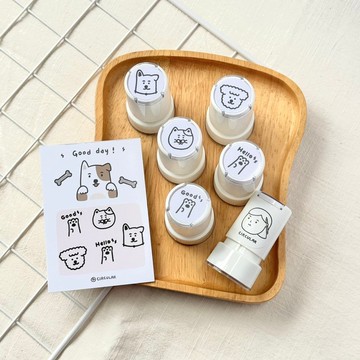 貓狗光敏連續印章-黑色