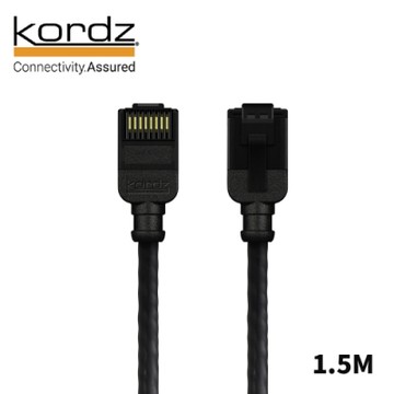 【Kordz】 PRO CAT6 28AWG極細高速網路線 黑 1.5m