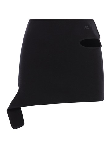 Courrèges Black Mini Skirt