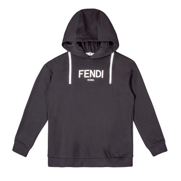 FENDI Kids 拉鍊裝飾連帽上衣