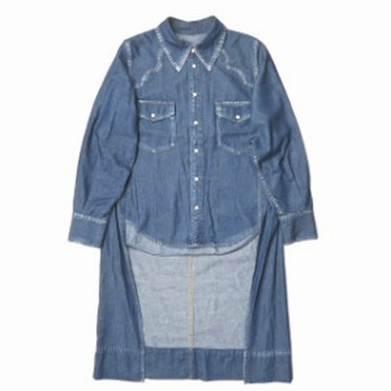 Toga Pulla トーガ プルラ aw Denim Dress Shirt デニムドレスシャツ Tp02 Fj223 36 インディゴ 長袖 ウエスタン ワンピース トップス 通販 Lineポイント最大1 0 Get Lineショッピング