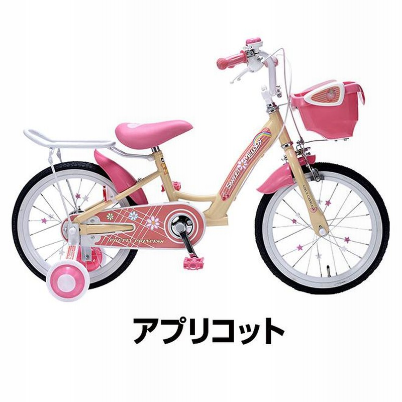 子供用自転車 16インチ 全品P3倍 補助輪付 自転車 女の子 花 ハート