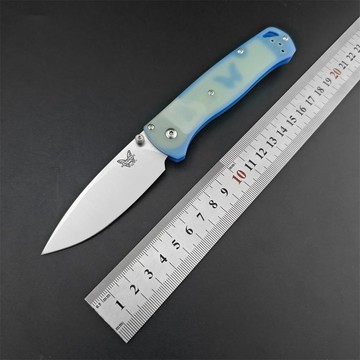 【原野】BM535經典款摺疊刀G10透明柄高硬度戶外露營求生便攜EDC口袋刀具