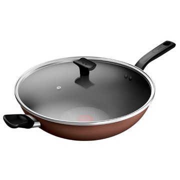 [家速配]法國特福醇火系列不沾炒鍋加蓋-34cm