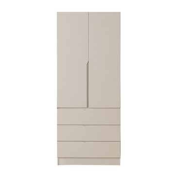 直人木業-RJ現代奶油風開門三抽衣櫃80公分