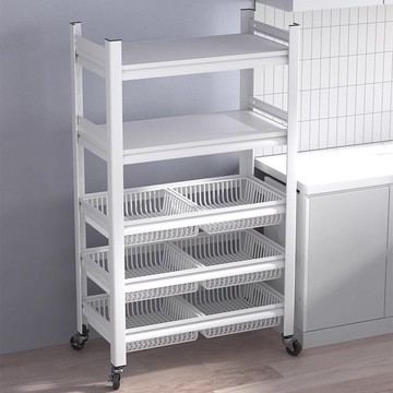 廚房多功能置物架落地多層菜籃子收納架微波爐果蔬鍋具儲物架 c8141