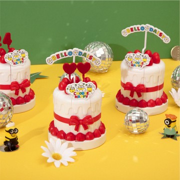 Minions 派對用品蛋糕形蠟燭帶魔術眼鏡