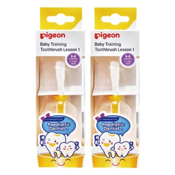 pigeon 貝親 第一階段學習牙刷  黃色  1入  2個