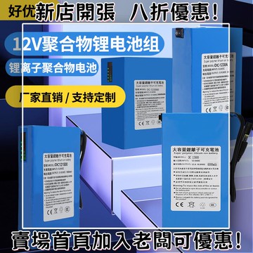 電池 鋰電池12V聚合物大容量鋰電池廣告牌燈箱LED燈帶音響噴霧器頭燈監控12伏