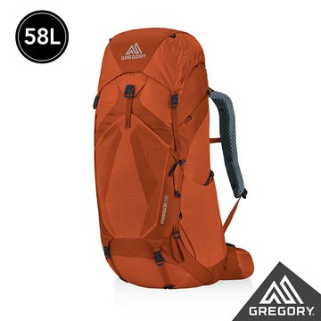 【速捷戶外】美國GREGORY 126845 PARAGON 58L 男款 輕量化透氣登山大背包(亞鐵橘),登山健行,背包客