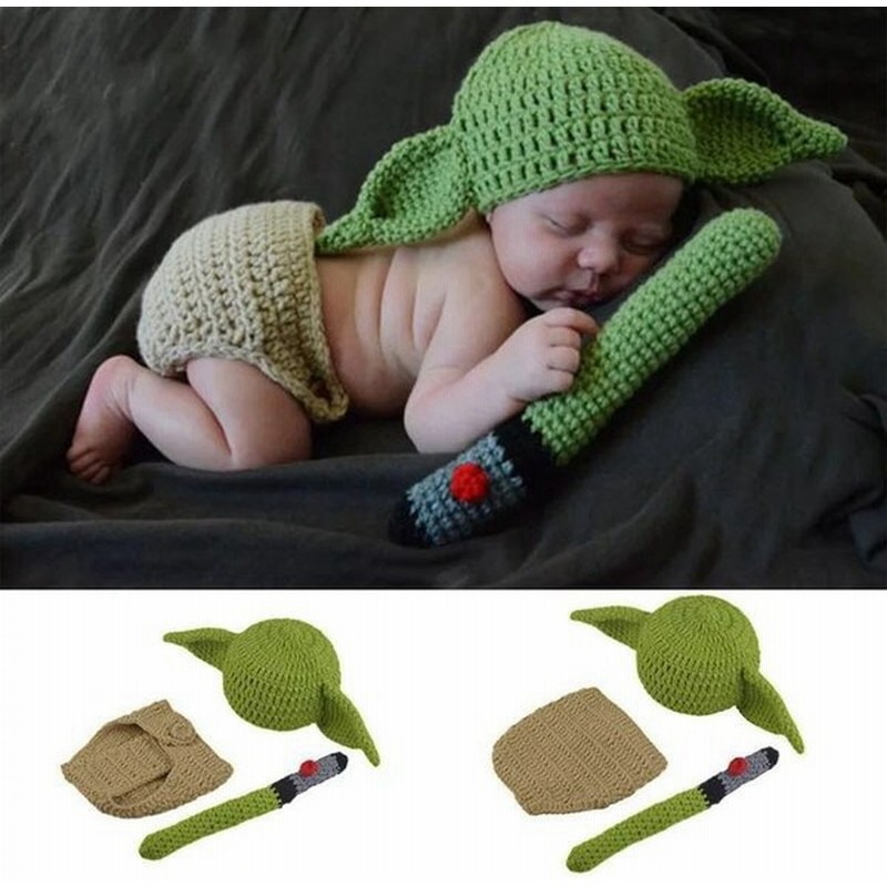 ニューボーンフォント 赤ちゃん 寝相アート ヨーダ 衣装 セット スターウォーズ 服 ベビーコスチューム 着ぐるみ 記念写真 新生児フォト 撮影グッズ 通販 Lineポイント最大get Lineショッピング