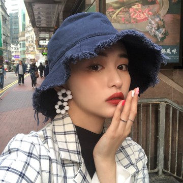 秋天帽子女出游遮陽漁夫帽流蘇大檐帽休閑森女日系簡約百搭盆帽1入