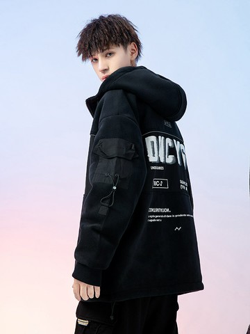 男大童冬裝連帽外套棉衣加厚棉服2024新款青少年胖童裝冬季棉襖潮