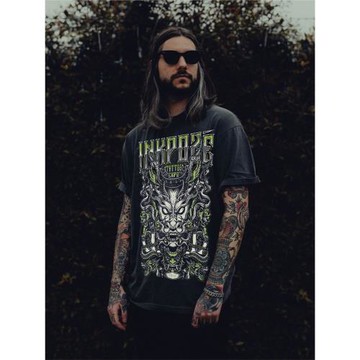 metallica搖滾重金屬樂隊慵懶風復古印花短袖T恤男高街潮牌tee夏