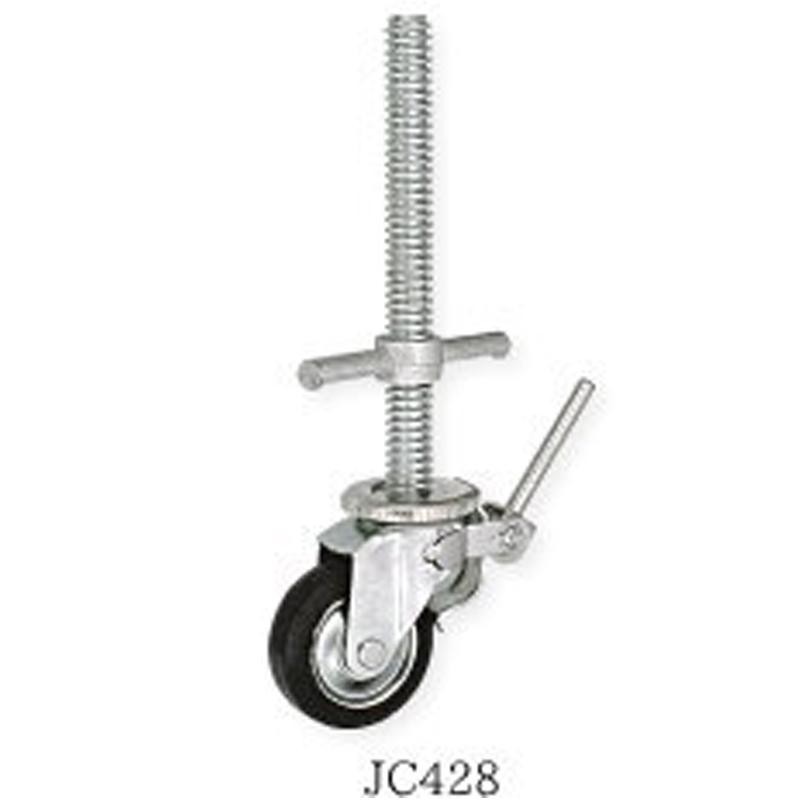 キャスター ジャッキ 直径34mm用 JC428 4本入 枠組部品 単管 パイプ 用