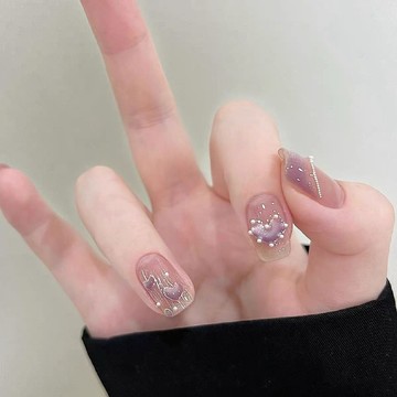 🎀約三天左右出貨🎀 純欲紫心/辣椒有點甜系列貓門永存手工穿戴甲純欲氛圍感貓眼美甲