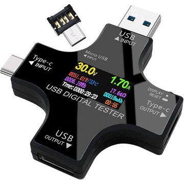 【日本代購】Makerfire USB-C 電壓電流檢測器｜TFT 彩色顯示｜電壓｜電流｜電阻｜溫度｜容量測試｜QC2.03.0 支援