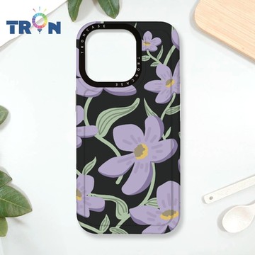 TRON IPHONE 16 PRO 平塗手繪花朵B款 MAGSAFE 磁吸 防摔 太空殼 透白 手機殼