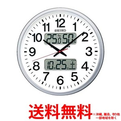 セイコークロック 電波掛時計オフィスタイプ カレンダー・温度湿度表示