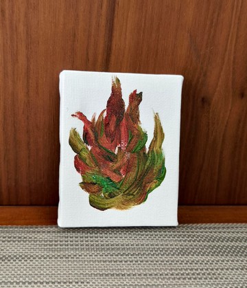 火龍果/迷你掛畫/無框畫/壓克力水彩畫/裝飾畫/蔬果畫