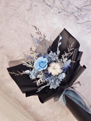 永生玫瑰花束 情人節花束 求婚花束 藍色玫瑰花束