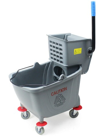 BC10家用商用拖把壓榨墩布柞水車拖地桶榨水車酒店手壓擠水清潔車[DD150210]