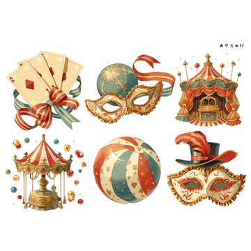 【6 月新品】20-134-0295 裁切紙 馬戲團風格