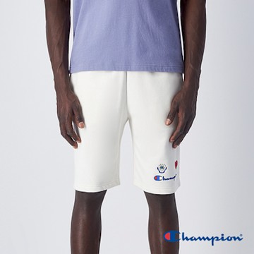 Champion 官方直營-男款 Heart 棉質短褲(燕麥白)